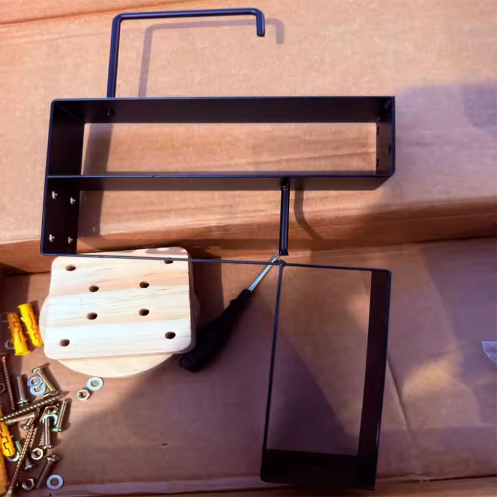 Home Gym Garden - Wood Motorcycle Helmet Holder Wall Mount