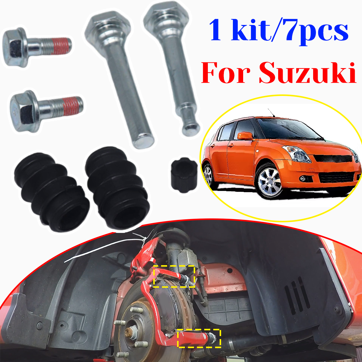 Gliding Disc Slider - For Suzuki Swift 2010- Front Brake