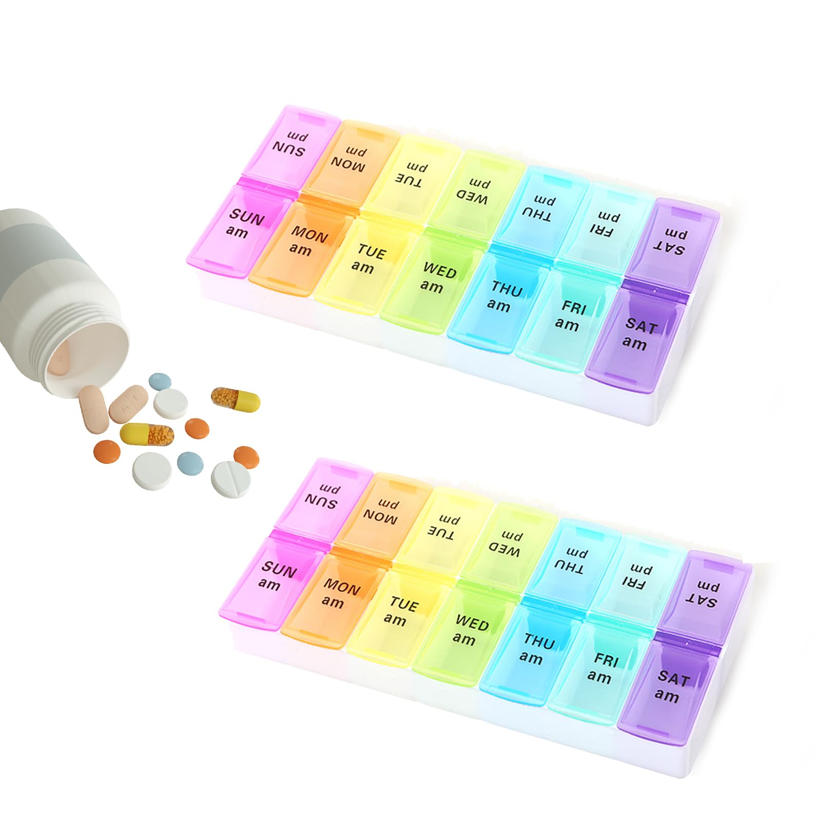 Medicine Ball Slam - Shunshi Weekly Pill Organizer with Am/Pm