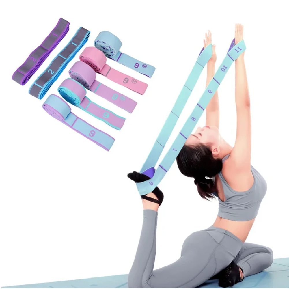 Home Gym Resistance - Multi-Section Elastic Yoga Resistance Bands Adult