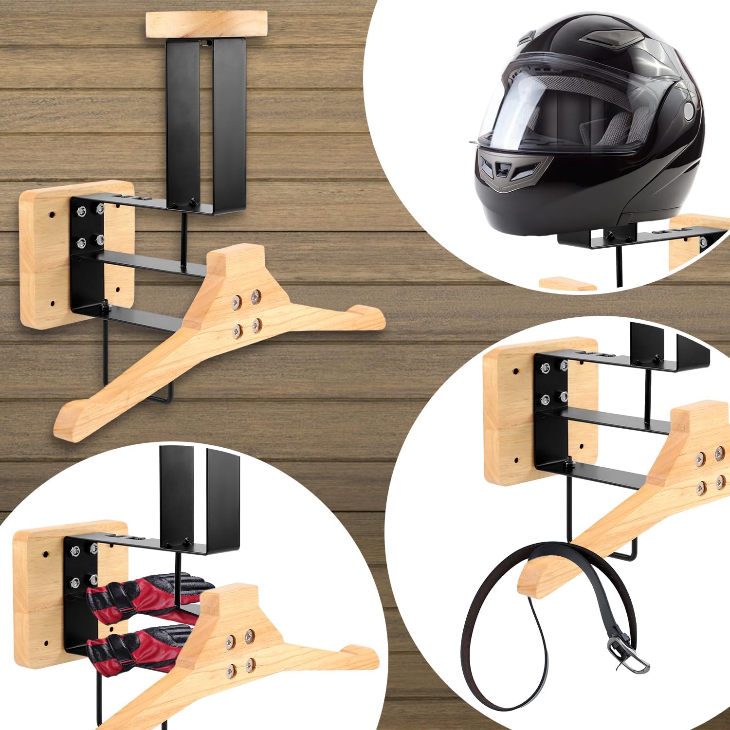 Wood Motorcycle Helmet Holder  - Home Gym Garden のレビューと価格