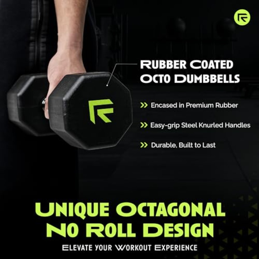 Rubber Coated Dumbbells - No R - Home Gym Designs のレビューと価格