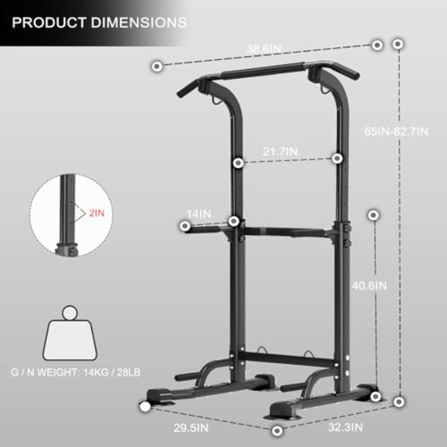 Power Tower Pull Up Bar Height - Home Gym Designs のレビューと価格