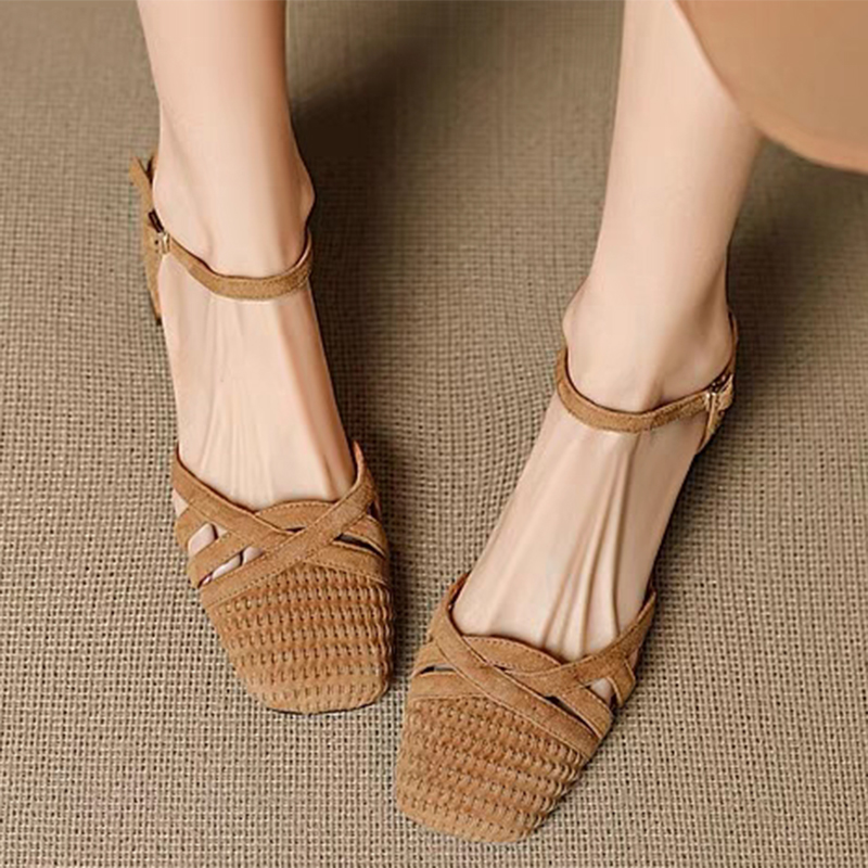 Retro Weave High Heel Sandals  - Ankle Strap Attachment のレビューと価格