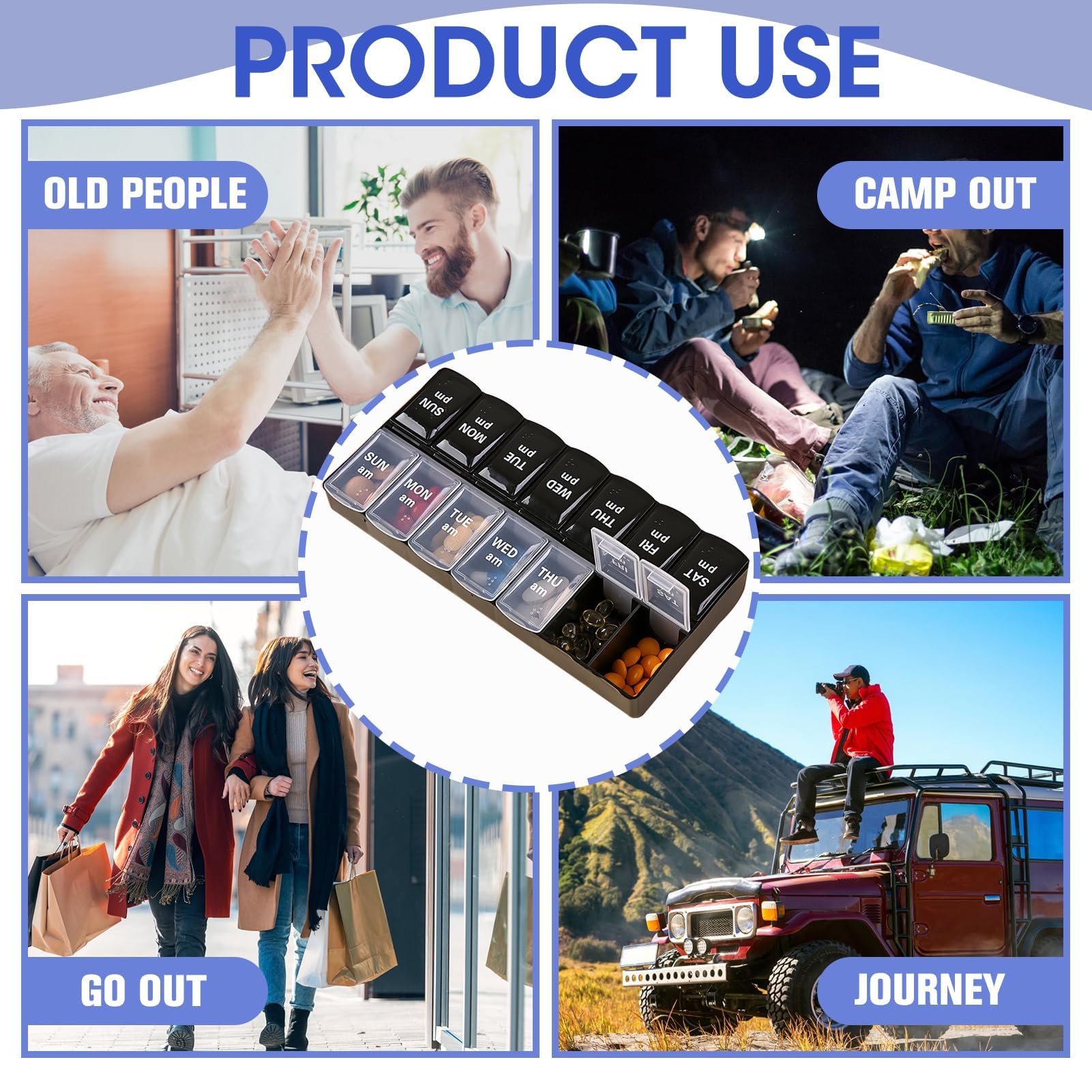 Weekly Pill Organizer 2 Times  - Medicine Ball Slam のレビューと価格