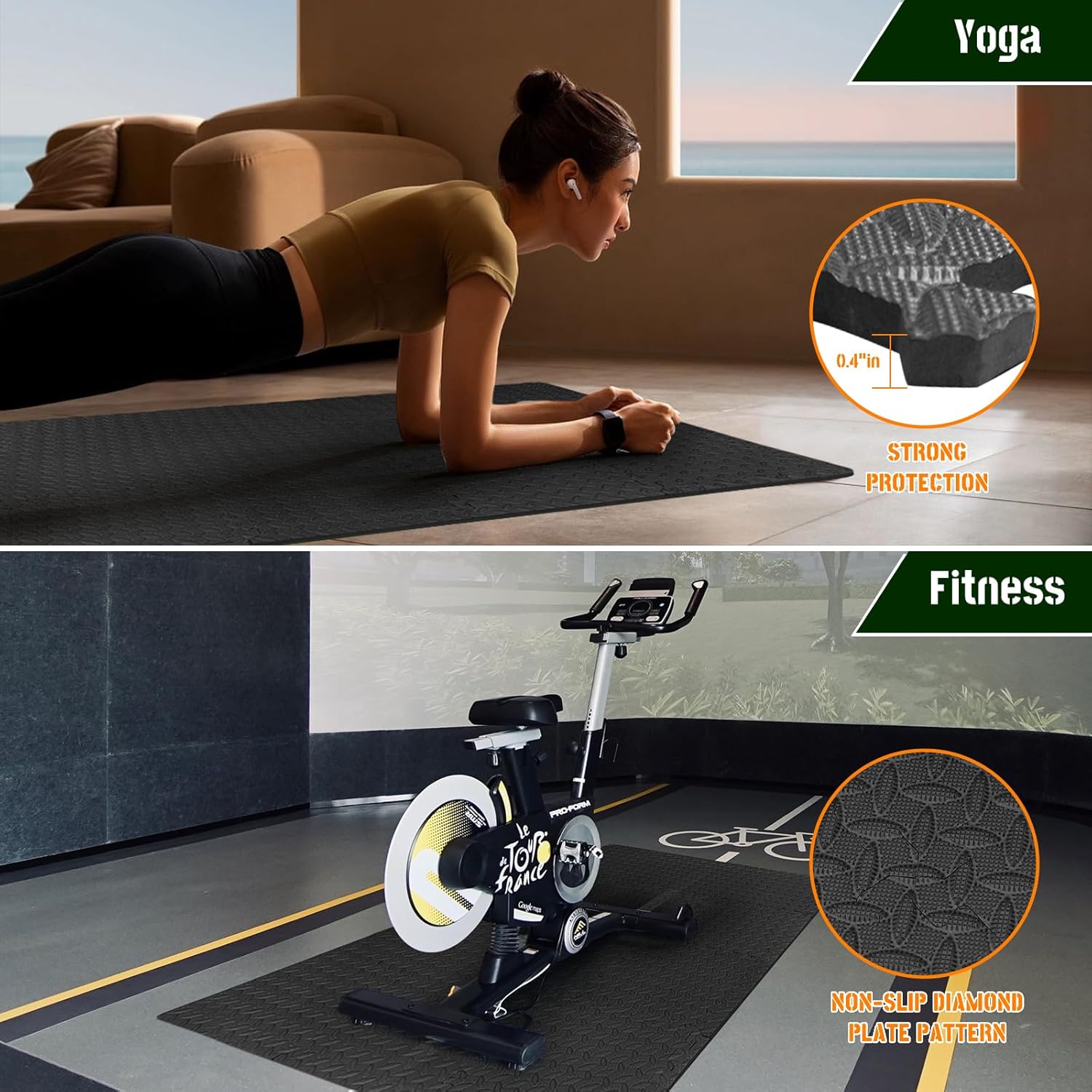60cm EVA Foam Gym Floor Mats 8 - Home Gym Garden のレビューと価格